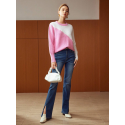  PREMIUM CASHMERE WOOL TWO-TONE SWEATER