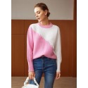  PREMIUM CASHMERE WOOL TWO-TONE SWEATER