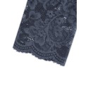  Floral Lace Bodice Ribbon Waist Pleated Prom Dress