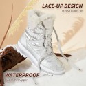 Womens Mid-Calf Boots Waterproof Winter Snow Boots