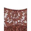 MIUSOL Guipure Lace Insert Chiffon Cocktail Party A-Line Dress