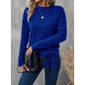 Bow-Embellished Long-Sleeved Sweater