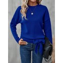 Bow-Embellished Long-Sleeved Sweater