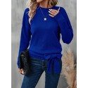 Bow-Embellished Long-Sleeved Sweater