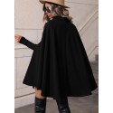 Double Breasted Cloak Sleeve Cape Overcoat