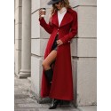 Lapel Neck Single Button Overcoat