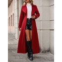 Lapel Neck Single Button Overcoat