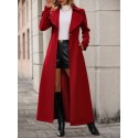 Lapel Neck Single Button Overcoat