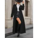 Lapel Neck Single Button Overcoat