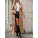 Lapel Neck Single Button Overcoat