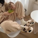 Home Animal Cute Cartoon Slippers Warm, Fashionable And Comfortable Cow Plus Velvet Slippers