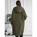 Dual Pocket Drop Shoulder Hooded Quilted Coat