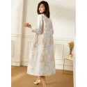 Ladies' Elegant Long Jacquard Coat