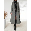  Lapel Neck Flap Detail Coat